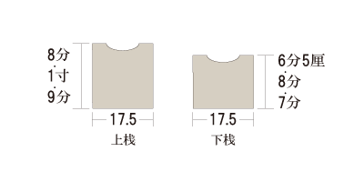 襖縁(横桟)図